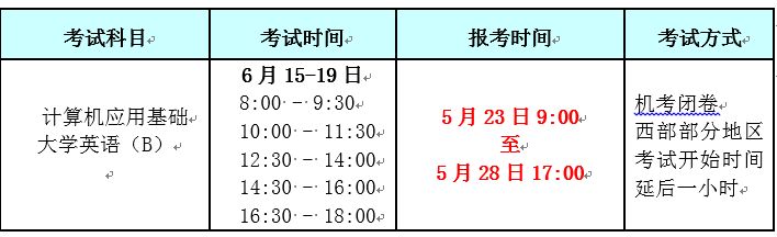 2019年6月網(wǎng)絡分公共基礎課統(tǒng)一考試報考通知