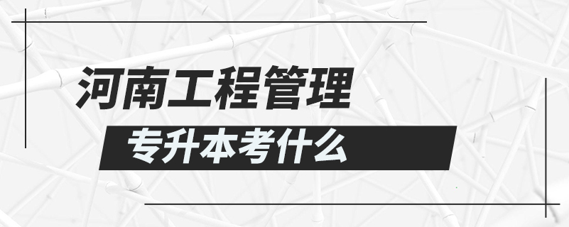 河南工程管理專升本考什么