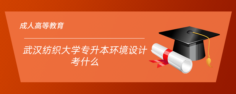 武漢紡織大學(xué)專升本環(huán)境設(shè)計(jì)考什么