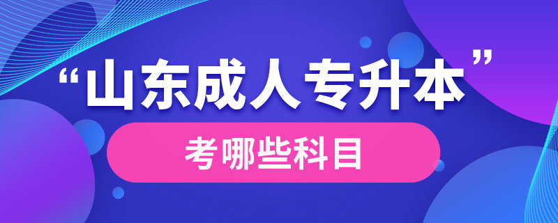 山東成人專(zhuān)升本考哪些科目