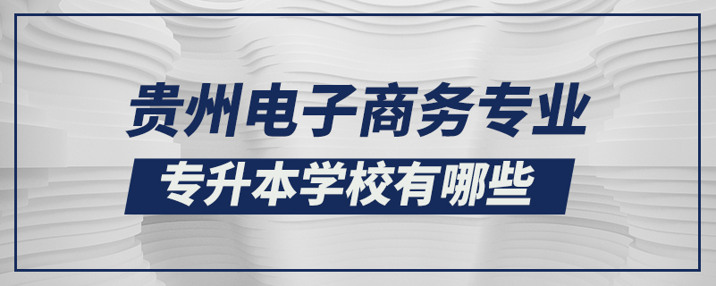 貴州電子商務專業(yè)專升本學校有哪些