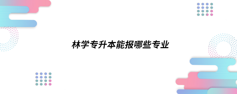 林學(xué)專升本能報(bào)哪些專業(yè)