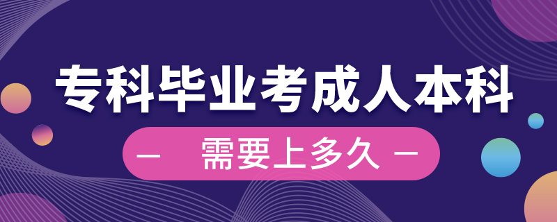 ?？飘厴I(yè)考成人本科需要上多久