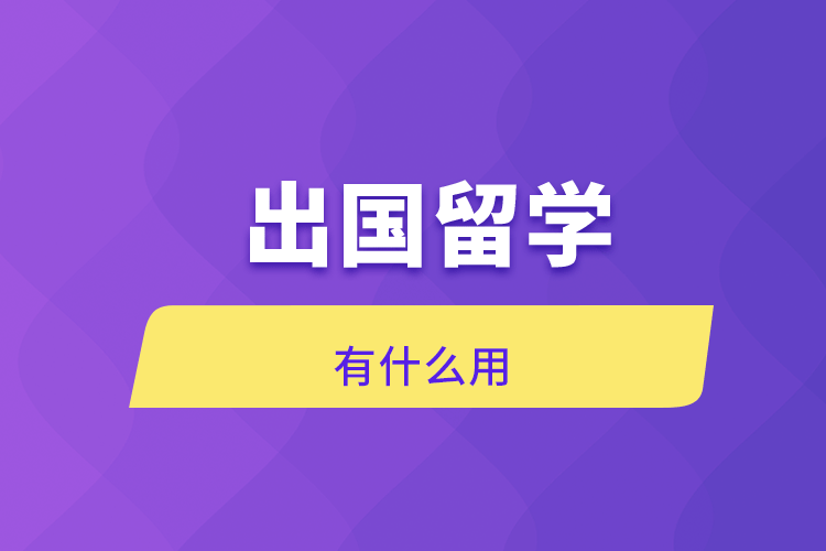 出國留學(xué)有什么用