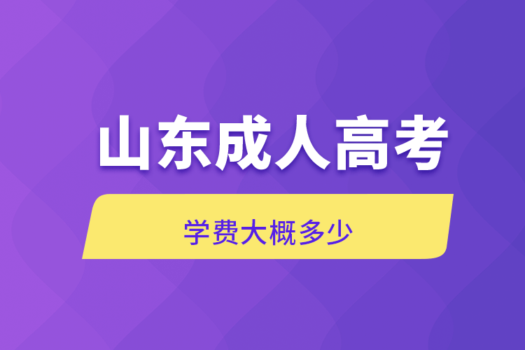 山東成人高考學(xué)費大概多少