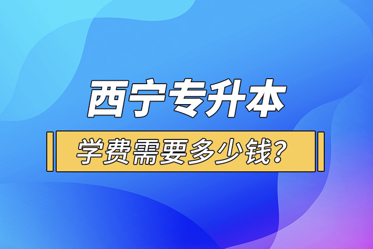 西寧專升本學(xué)費(fèi)需要多少錢？