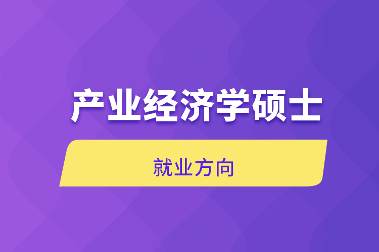 產(chǎn)業(yè)經(jīng)濟學(xué)碩士就業(yè)方向