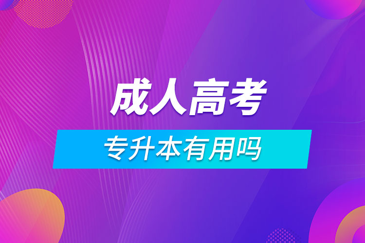 成人高考專升本有用嗎