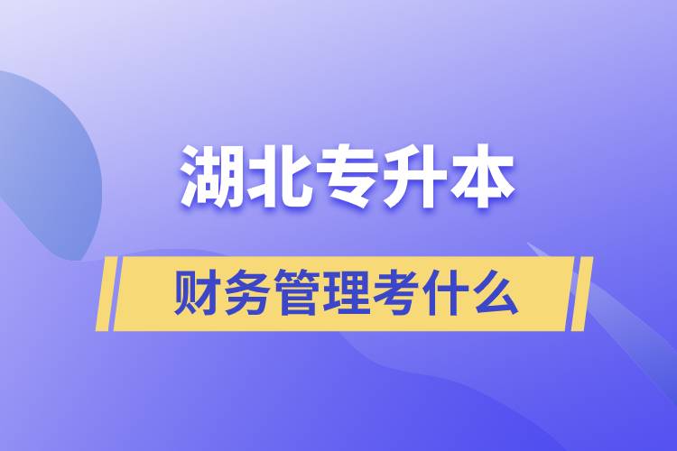 湖北專升本財(cái)務(wù)管理考什么