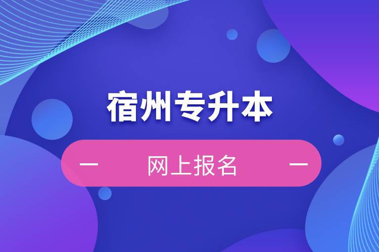 在宿州專升本怎么網(wǎng)上報名？
