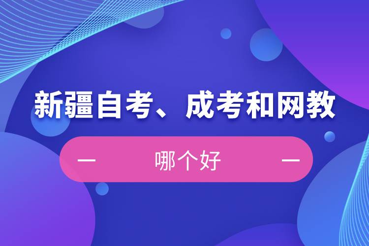新疆自考、成考和網(wǎng)教哪個(gè)好