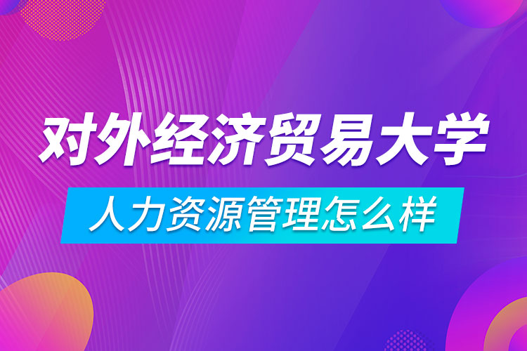 對(duì)外經(jīng)濟(jì)貿(mào)易大學(xué)人力資源管理專業(yè)怎么樣