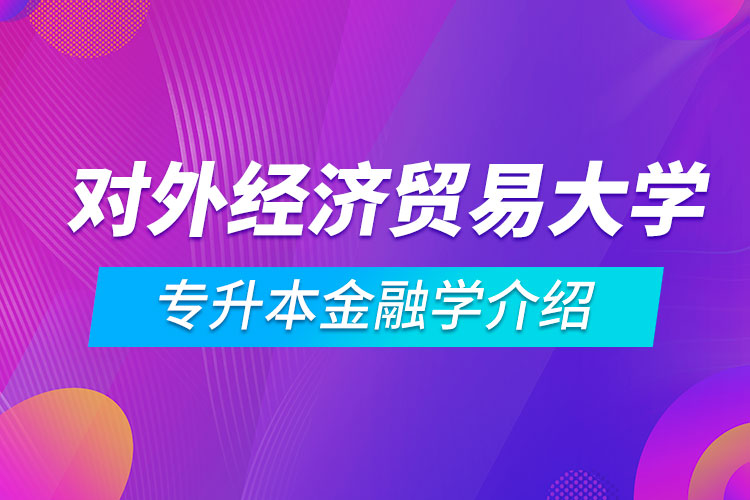 對外經(jīng)濟貿(mào)易大學專升本金融學介紹