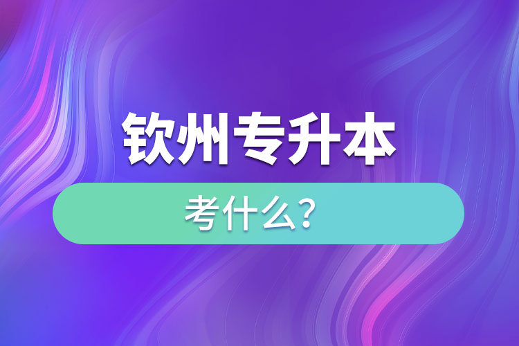 欽州專升本考什么？