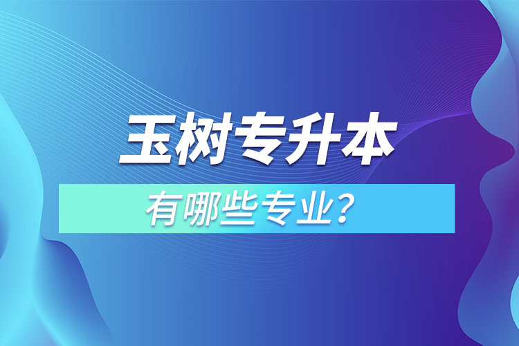 玉樹專升本有哪些專業(yè)可以選擇？