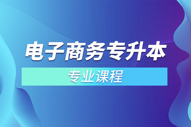 電子商務(wù)專升本專業(yè)課程有哪些？