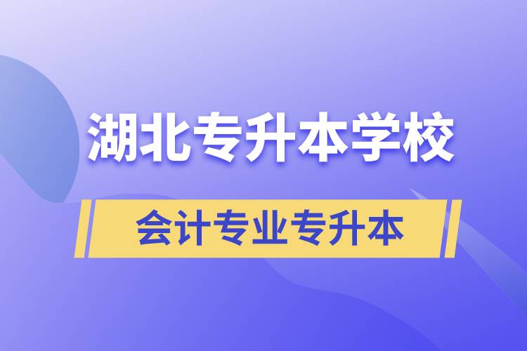 湖北會(huì)計(jì)專業(yè)專升本有哪些學(xué)校