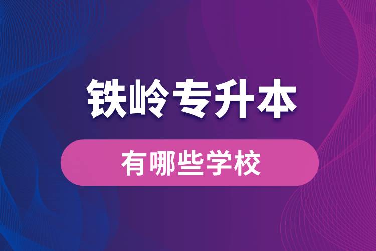 鐵嶺專升本有哪些學(xué)校？