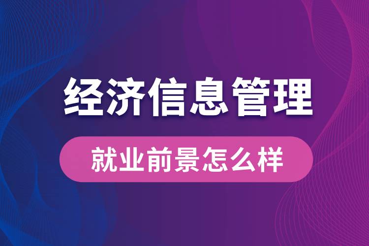 經(jīng)濟(jì)信息管理專業(yè)畢業(yè)后就業(yè)前景怎么樣？