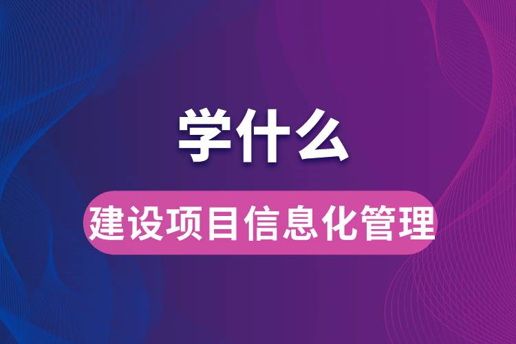 建設項目信息化管理學什么