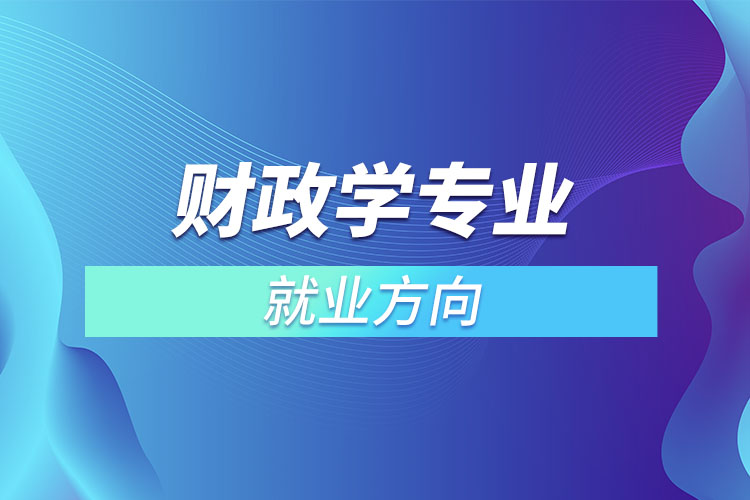 財政學專業(yè)就業(yè)方向？