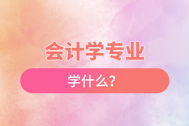 會(huì)計(jì)學(xué)專(zhuān)業(yè)學(xué)什么？