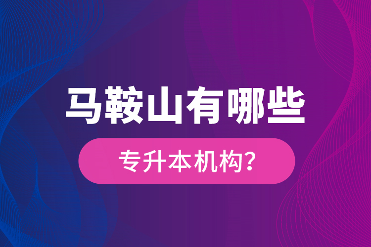 馬鞍山有哪些專升本機(jī)構(gòu)？