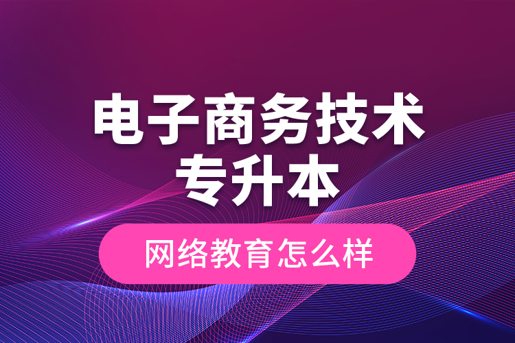 電子商務技術專升本網(wǎng)絡教育怎么樣？