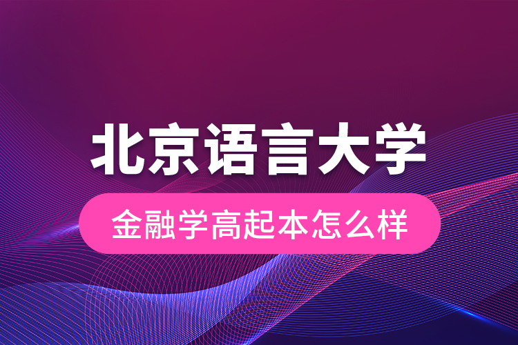 北京語言大學(xué)金融學(xué)高起本怎么樣？
