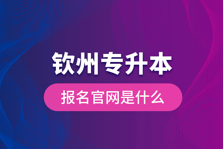 欽州專升本報(bào)名官網(wǎng)是什么？