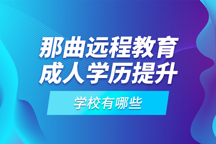 那曲遠(yuǎn)程教育成人學(xué)歷提升學(xué)校有哪些？