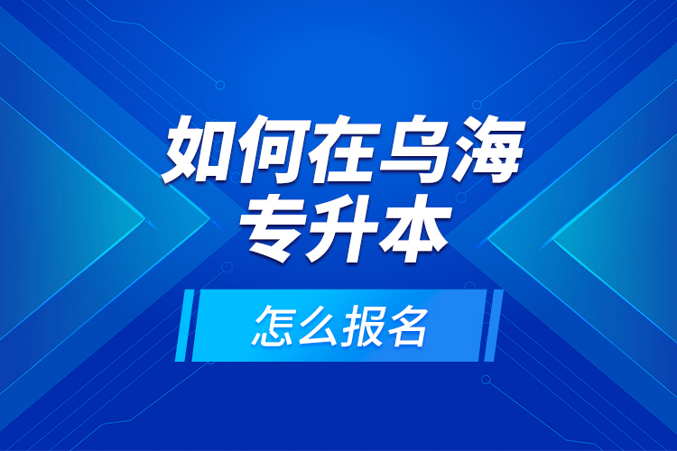 如何在烏海專升本，怎么報(bào)名？