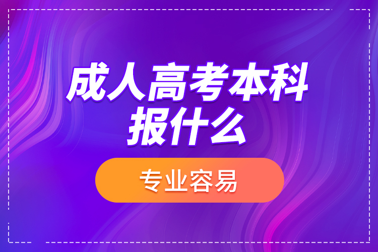 成人高考本科報什么專業(yè)容易？