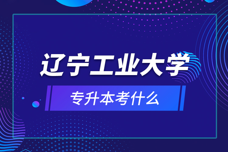 遼寧工業(yè)大學專升本考什么